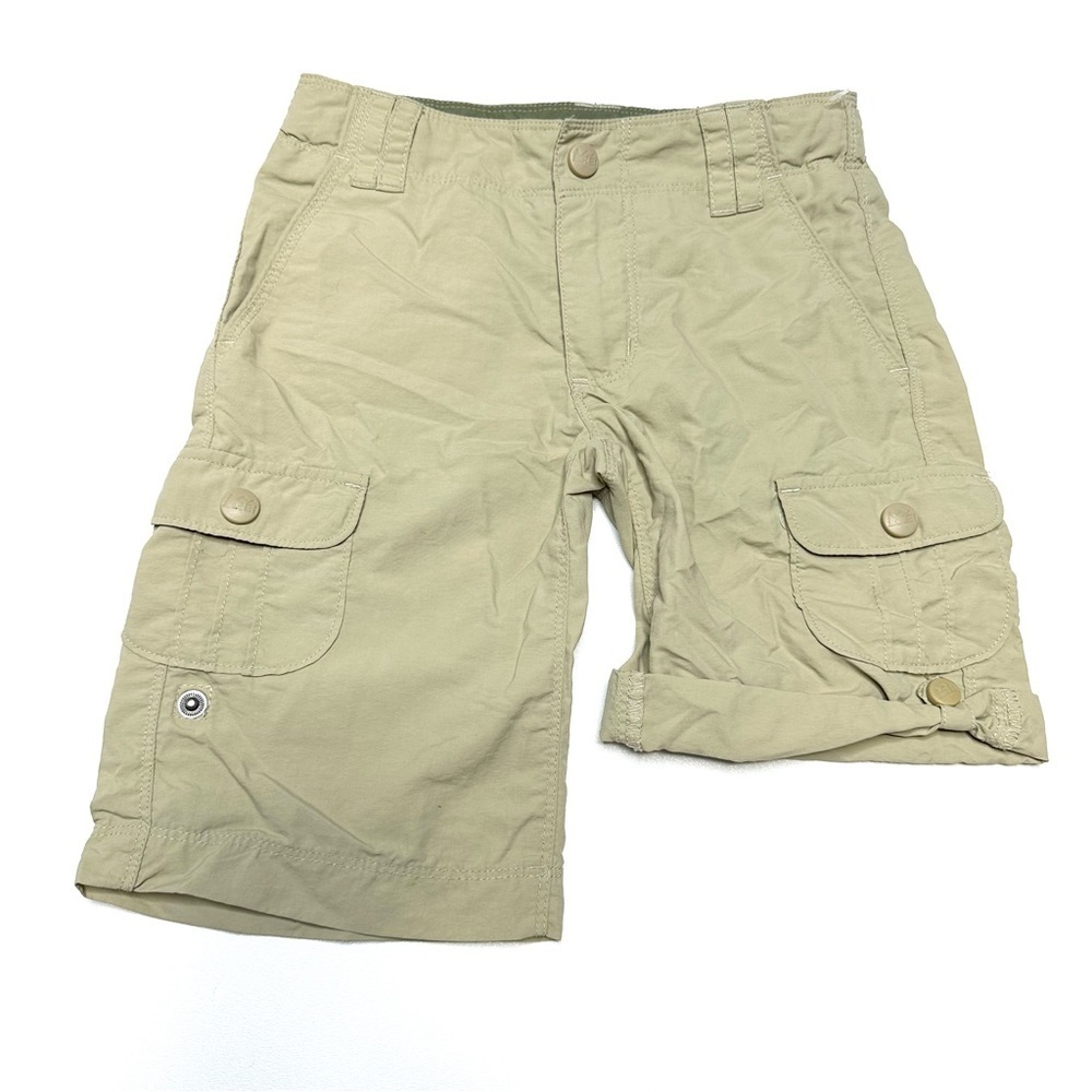 REI Khaki Nylon Outdoor Hiking Shorts Roll-Up Girls Sz XXS 4-5